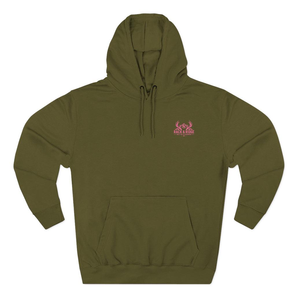 Hoodie - "Messy Hair, Muddy Boots, Full Freezer" Outdoor Cozy Fleece Hoodie