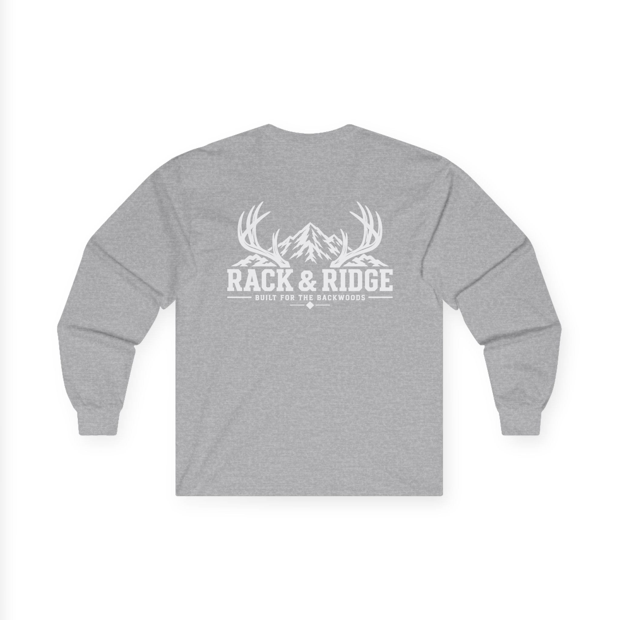 Rack & Ridge Deer Antler Long Sleeve Tee — Outdoor Hunting Crew Shirt