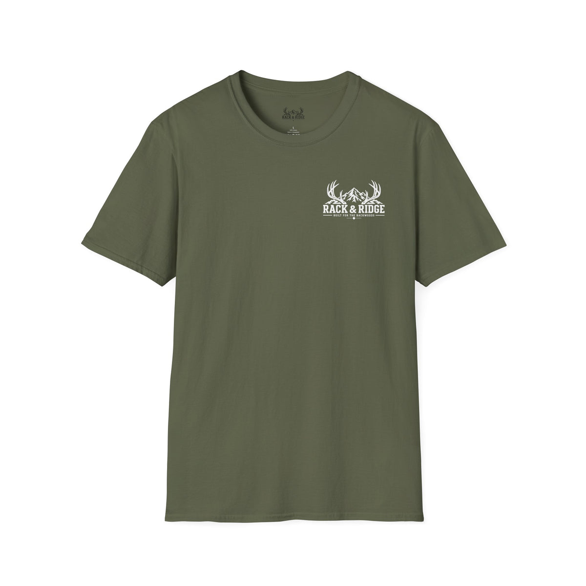 Rack & Ridge Antler Logo T‑Shirt — Outdoor Hunting Graphic Tee