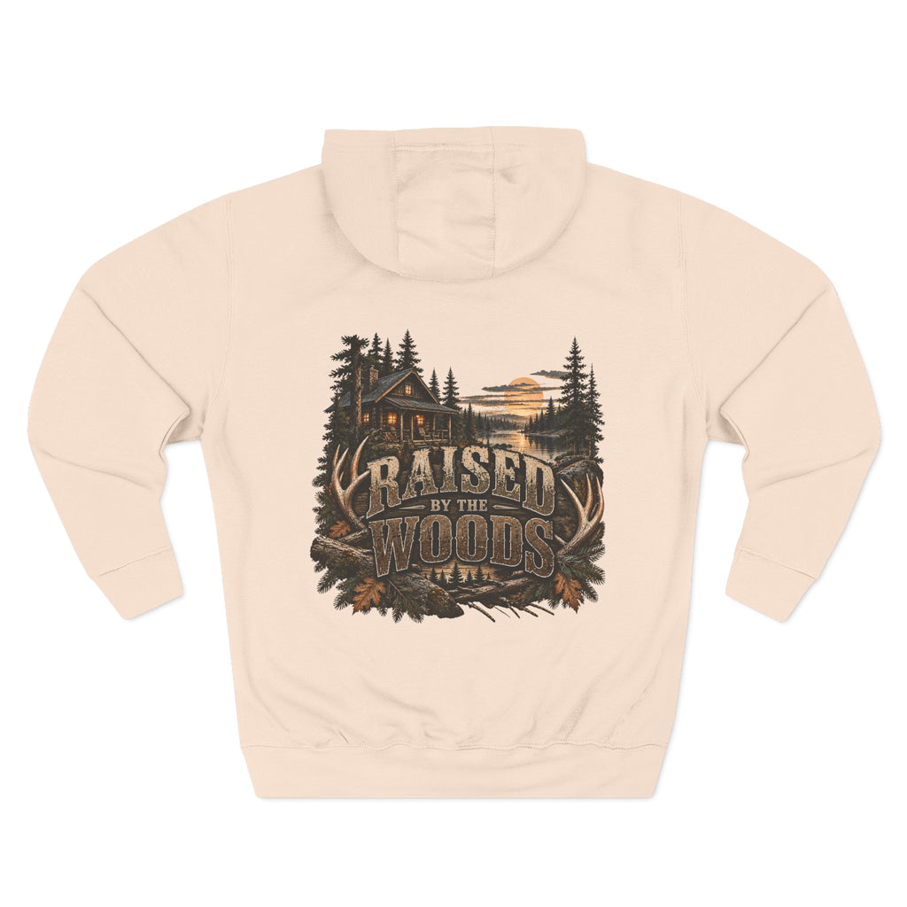 Raised by the Woods Hoodie — Rustic Cabin Nature Sweatshirt