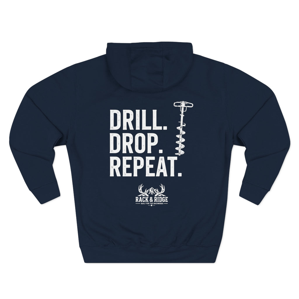 Drill. Drop. Repeat. | Rack & Ridge Hoodie