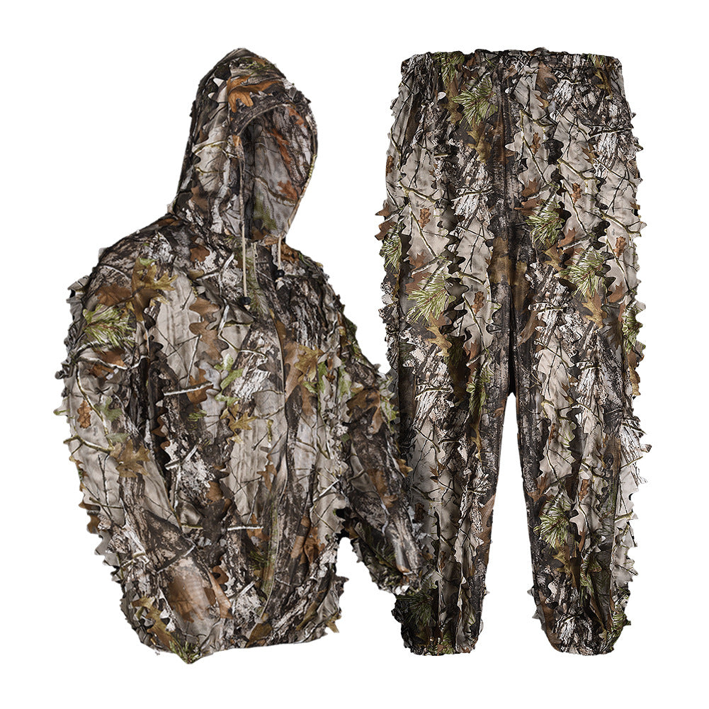 Men's 3D Bionic Camo Hunting Suit – Ghillie-Style Jacket & Pants Set