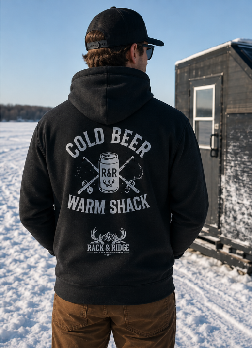 Cold Beer. Warm Shack. | Rack & Ridge Hoodie
