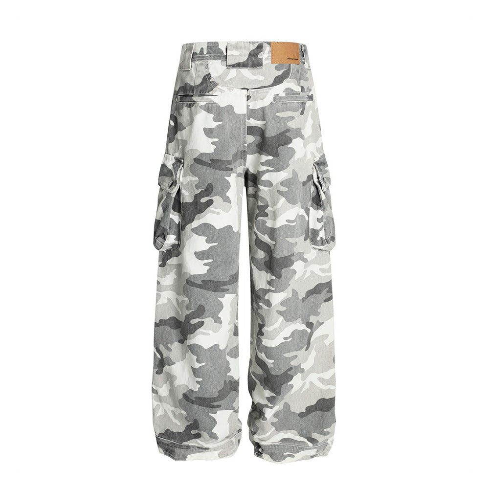 Men's Camo Cargo Pants – Loose Fit Camouflage Trousers