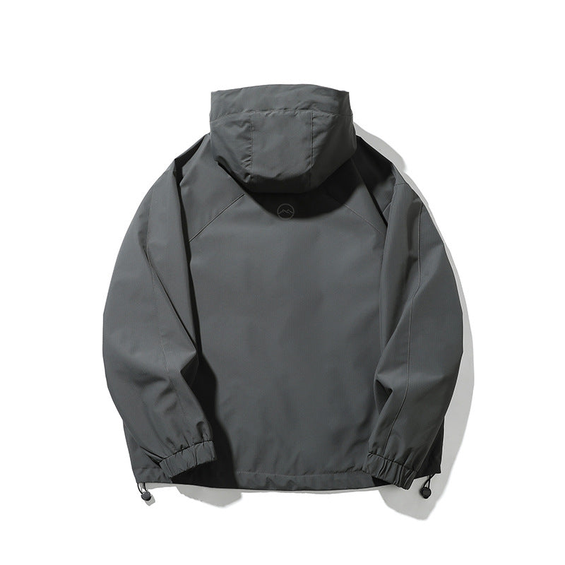 Men's Hooded Cargo Jacket – Outdoor Hiking & Casual Loose Fit