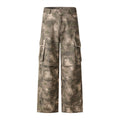 Men's Camo Multi-Pocket Work Pants – Loose Fit Denim Cargo Trousers