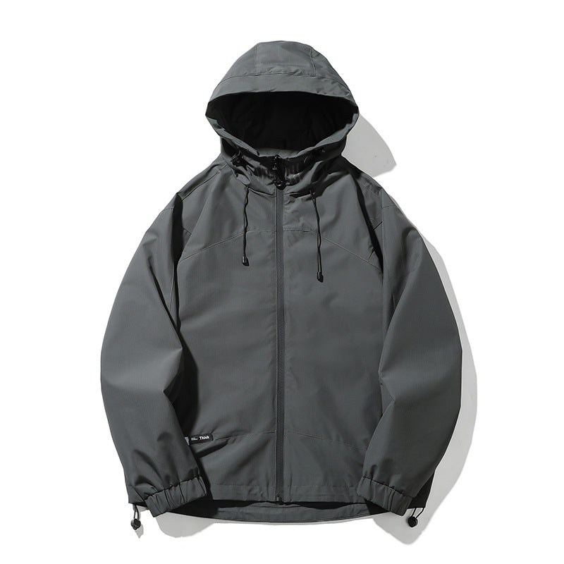 Men's Hooded Cargo Jacket – Outdoor Hiking & Casual Loose Fit