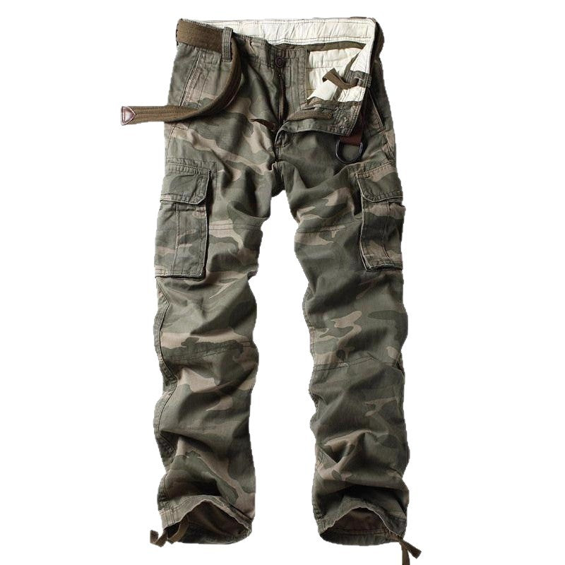 Camo Cargo Pants – Straight Leg Multi-Pocket Outdoor Trousers