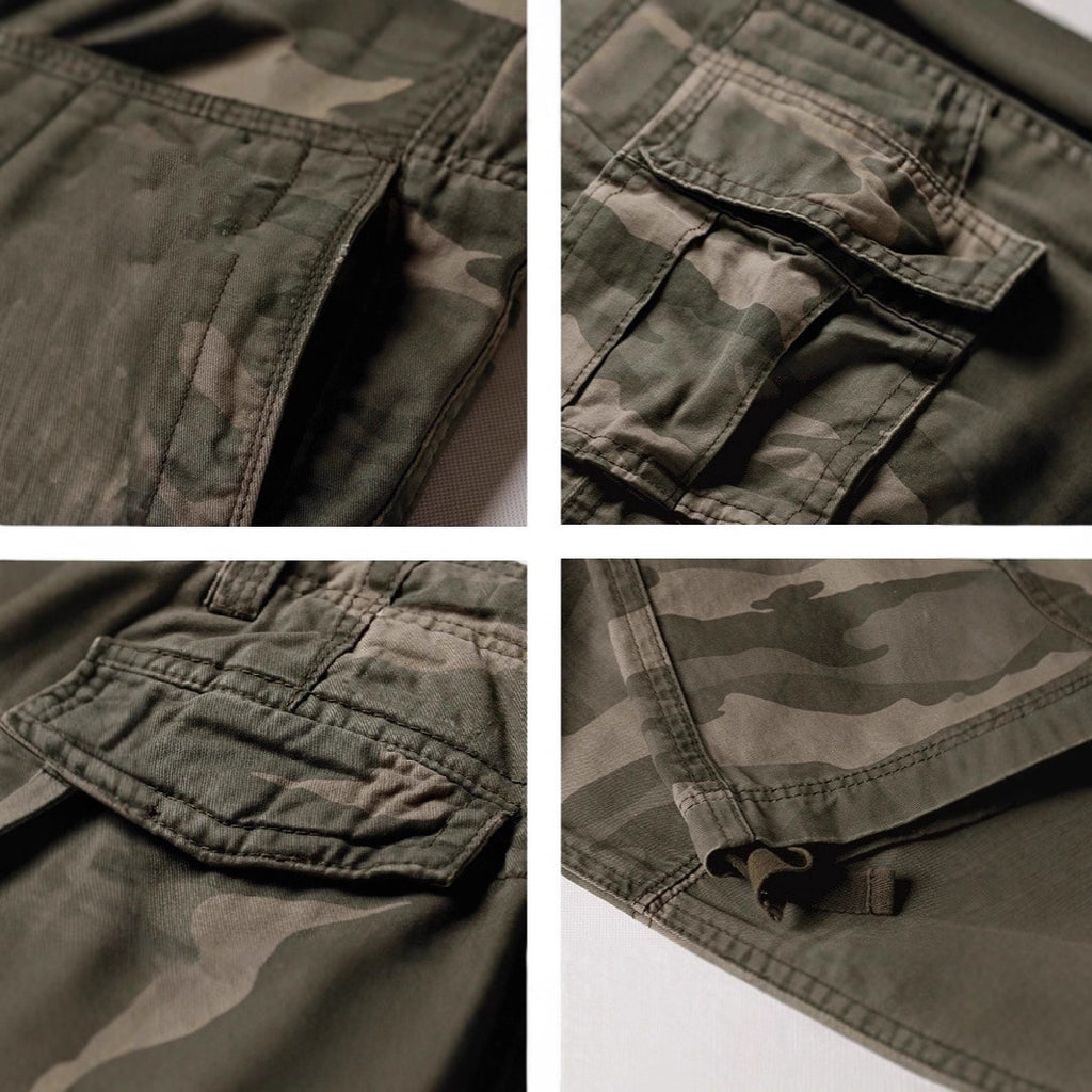 Camo Cargo Pants – Straight Leg Multi-Pocket Outdoor Trousers