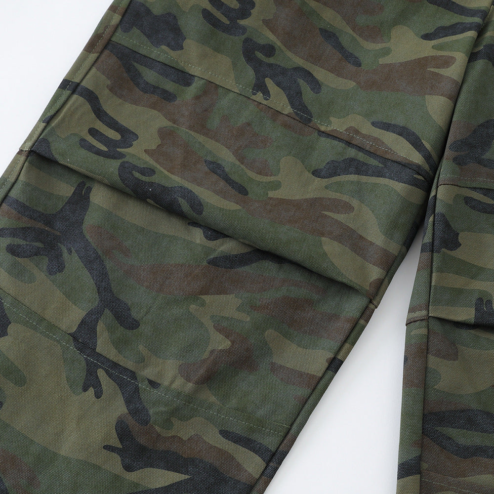 Men's Camouflage Cargo Pants – Loose Fit Cotton Camo Trousers