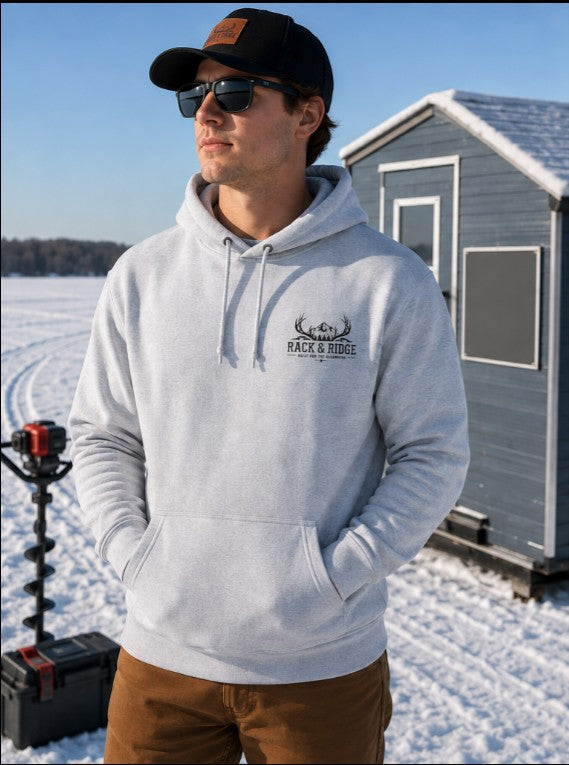 "Frozen but Fishin' "| Rack & Ridge Hoodie