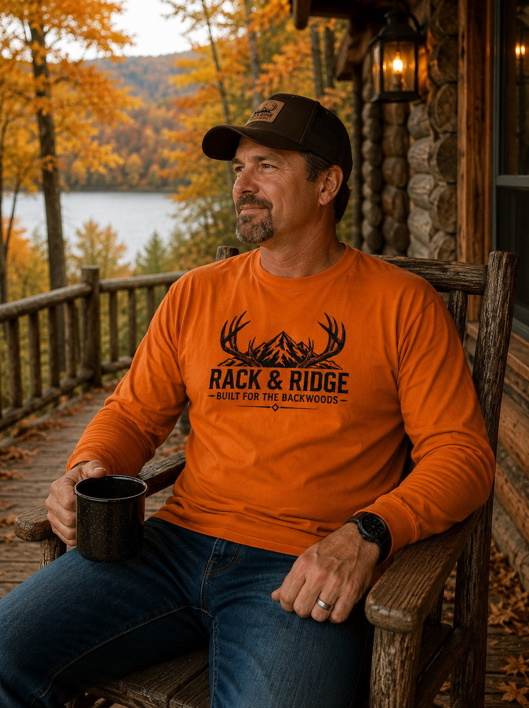Rack Ridge Blaze Orange Long Sleeve Logo Shirt