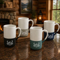 Speckled Ceramic Mug - Rack & Ridge Engraved Hunting Logo, 13oz