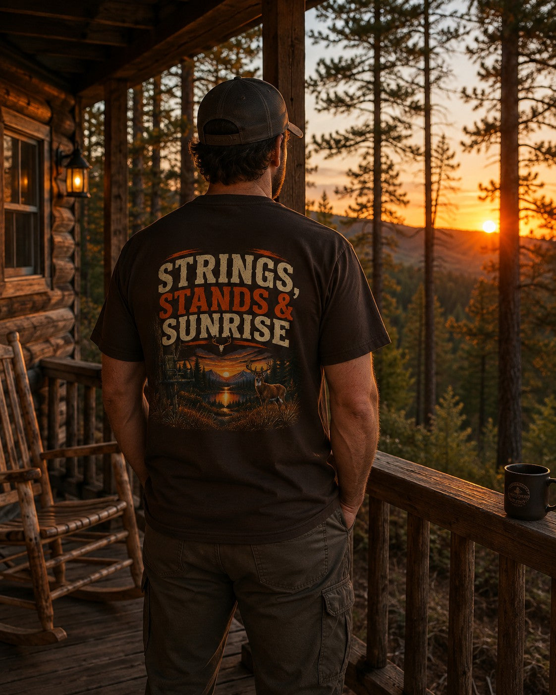 RACK & RIDGE Strings, Stands & Sunrise Adult Unisex T-Shirt
