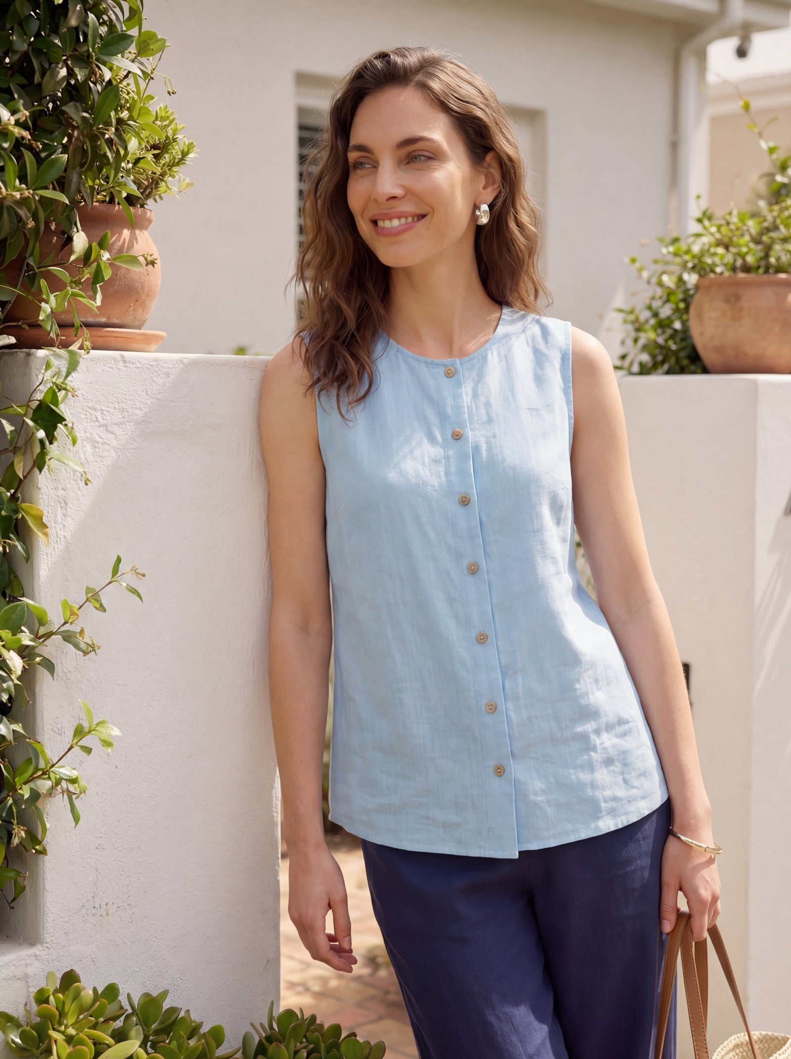 Buttons Down Tank Top