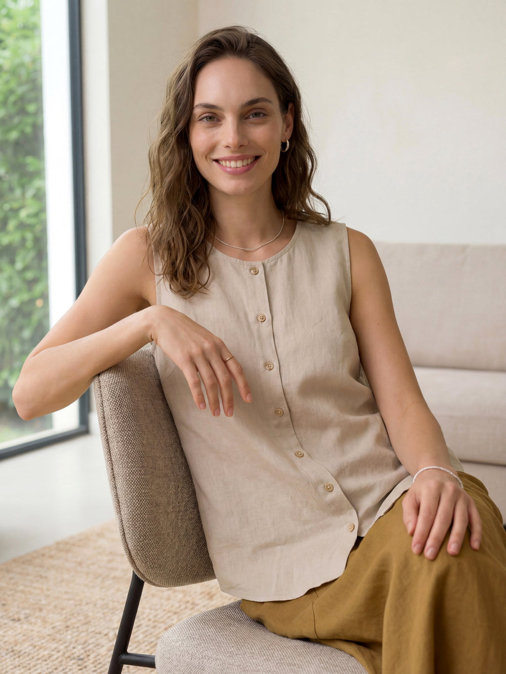Buttons Down Tank Top